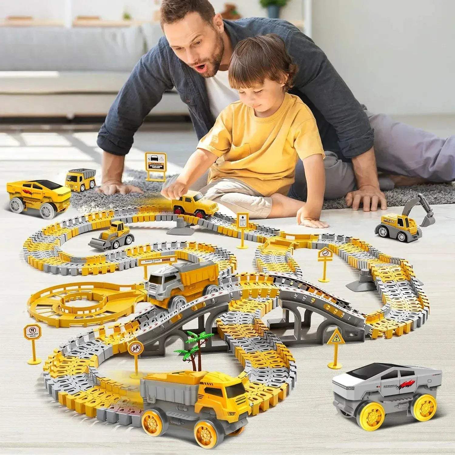 LED Light Up Cars For Glow Race Track Playset Gift - Image 2