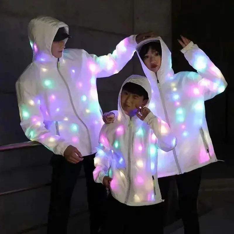 LED Light Up Rave Jacket Waterproof Glow Costume for Parties - Image 3