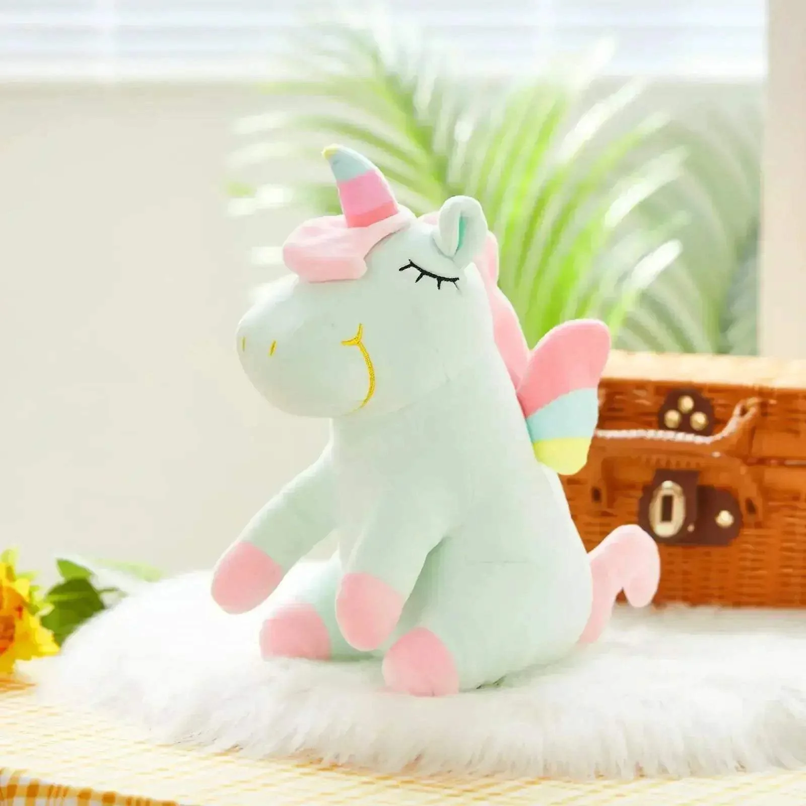 Led Light Up Unicorn Plush Toy 30cm With Music Glow - Image 2