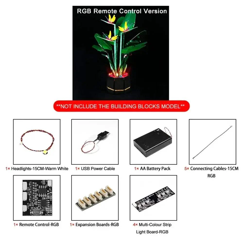 LED Lighting Set for 10289 Bird of Paradise Lego Model - Image 8