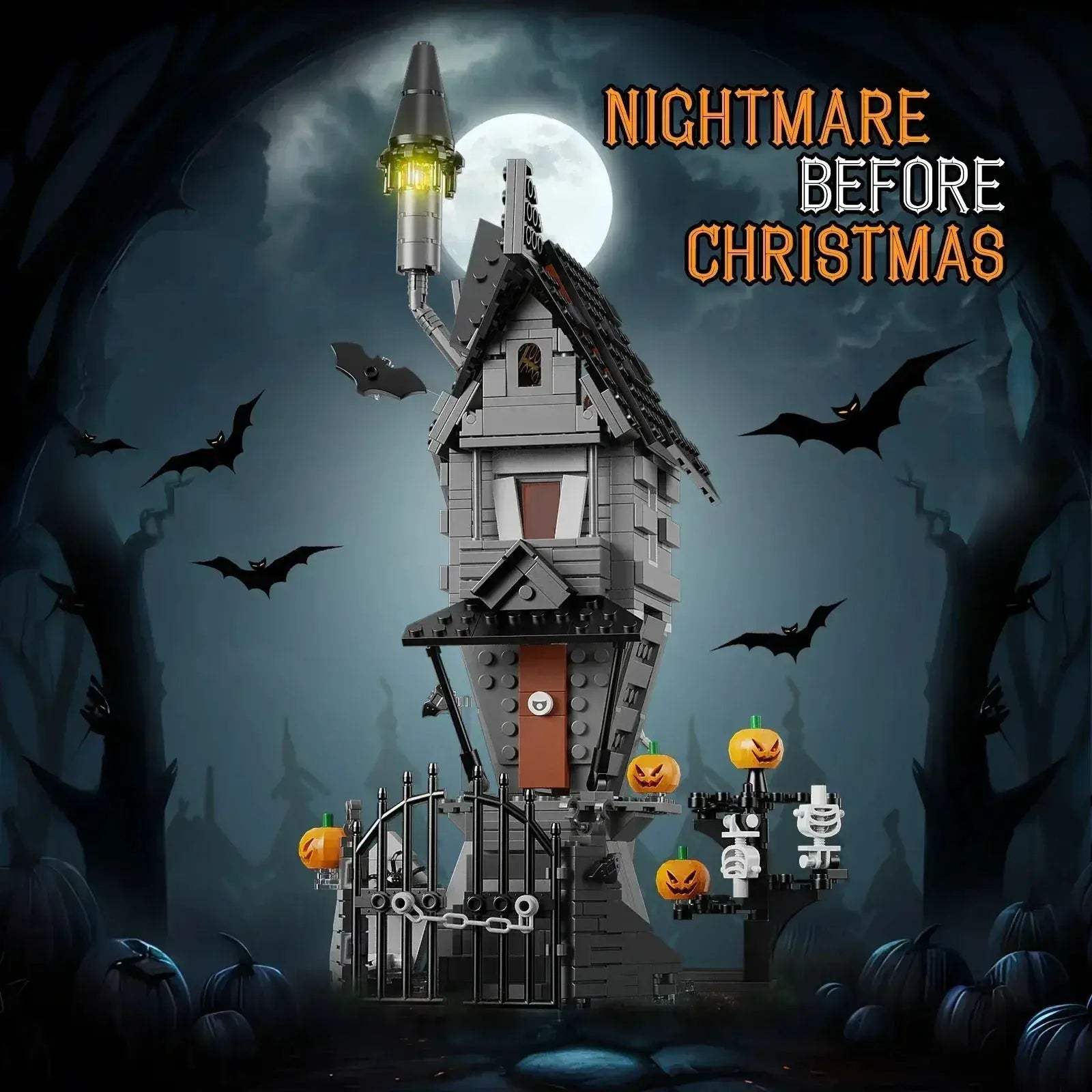 Lego Compatible Haunted Skeleton House Building Kit