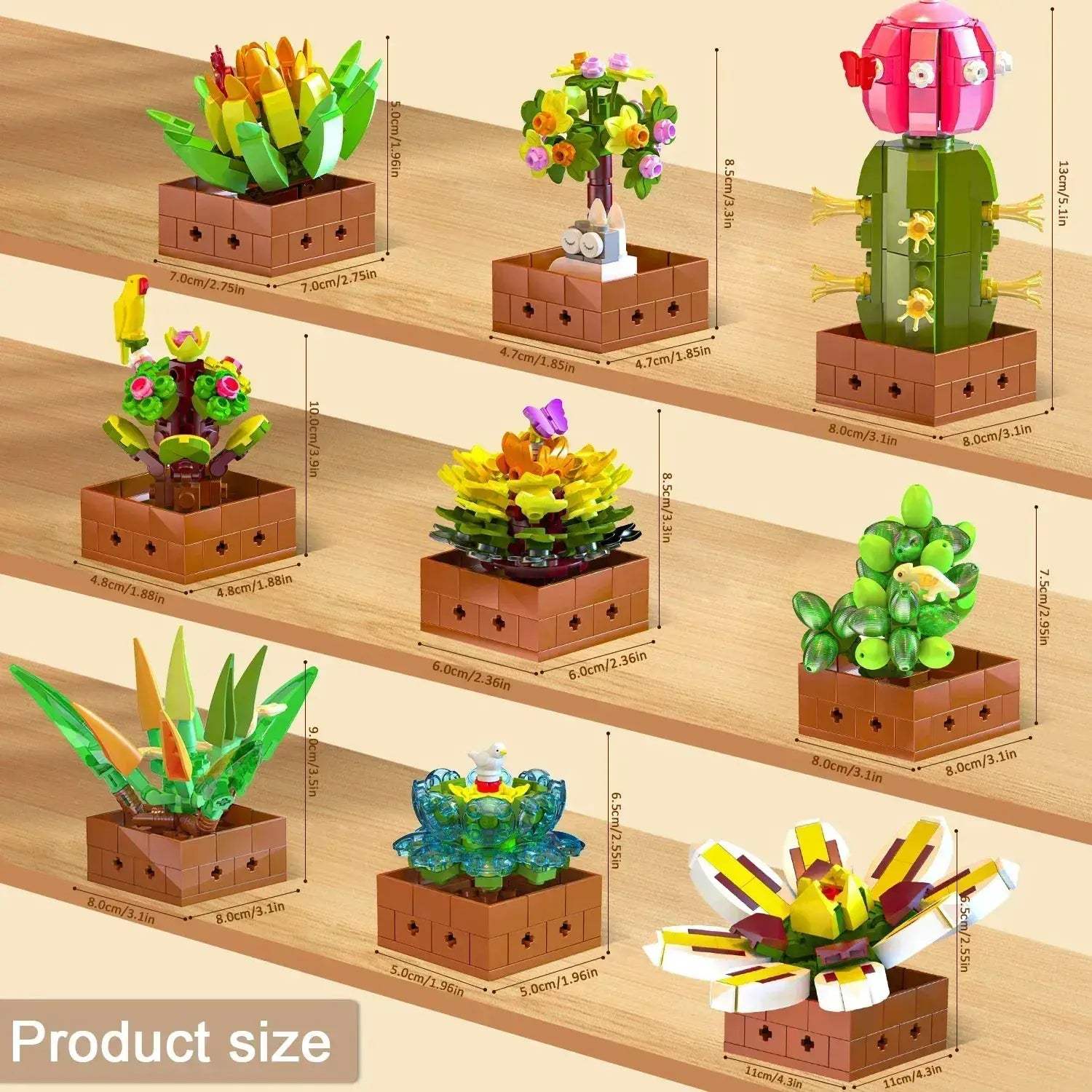 Lego Compatible Succulent Building Set For Home Decor And Play - Image 6