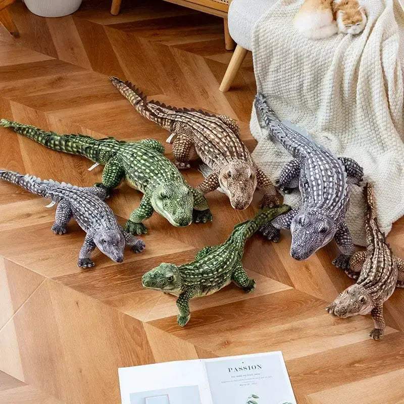 Lifelike Crocodile Plush Toy Realistic Details For Display Decor - Image 3