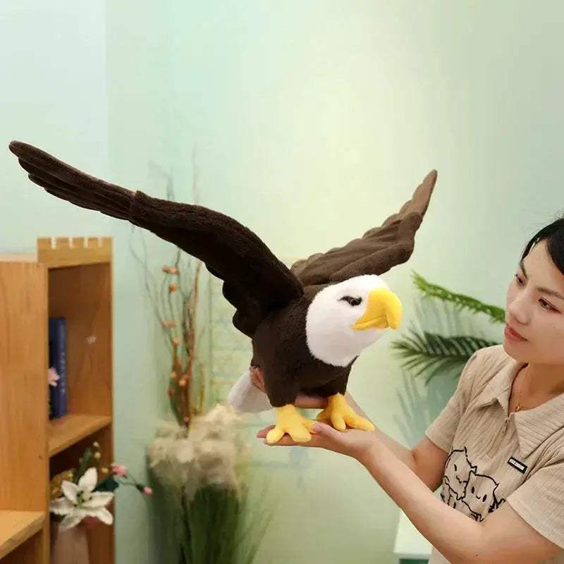 Lifelike Eagle Plush Toy With Giant Wings For Home Decoration - Image 2