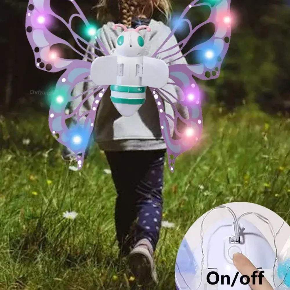 Lighted Fairy Wings For Kids Moving Butterfly Costume - Image 3