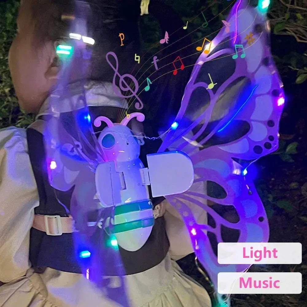 Lighted Fairy Wings For Kids Moving Butterfly Costume - Image 4