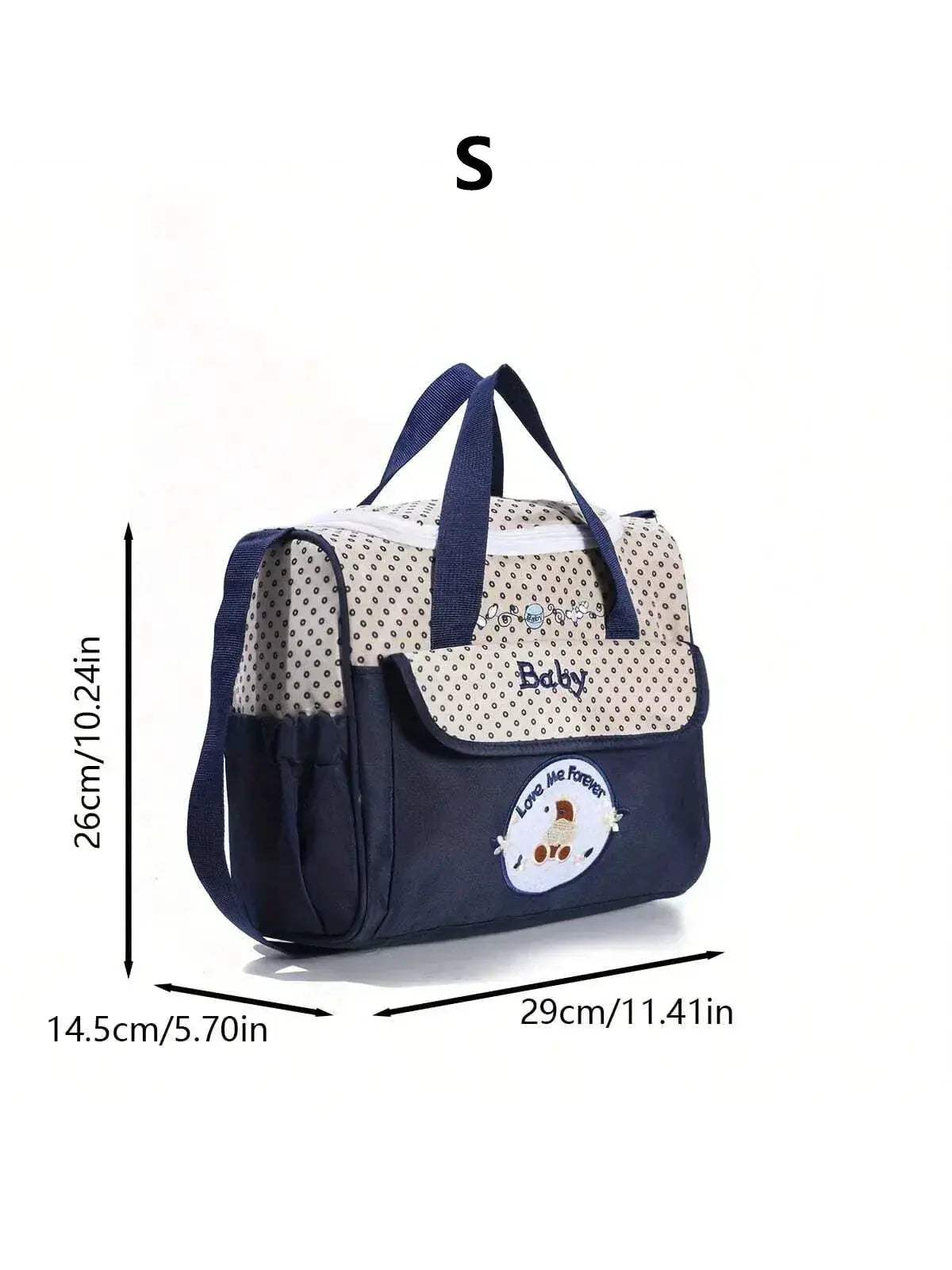 Lightweight Large capacity fashion waterproof cartoon bear One shoulder oblique span bag Mom bag portable mommy bag diaper bag - Image 6