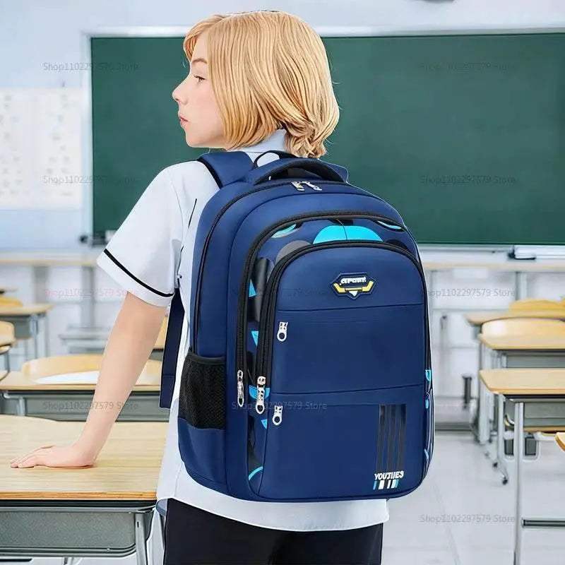Lightweight Unisex School Backpack For Elementary Students Ages Six To Twelve Large Capacity Casual Preppy Style - Image 2