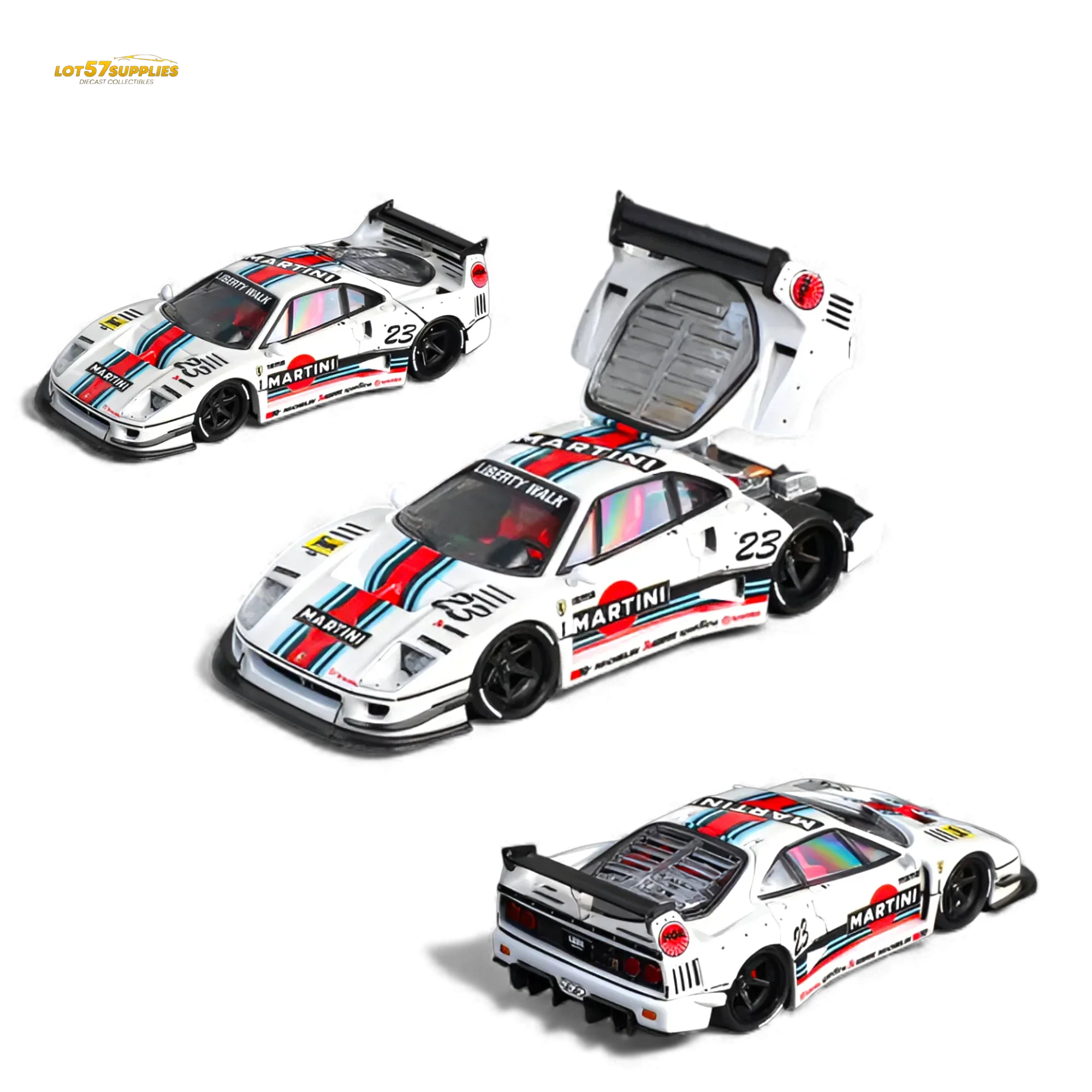 Limited Edition Liberty Walk Ferrari F40 Diecast 1:64 Martini