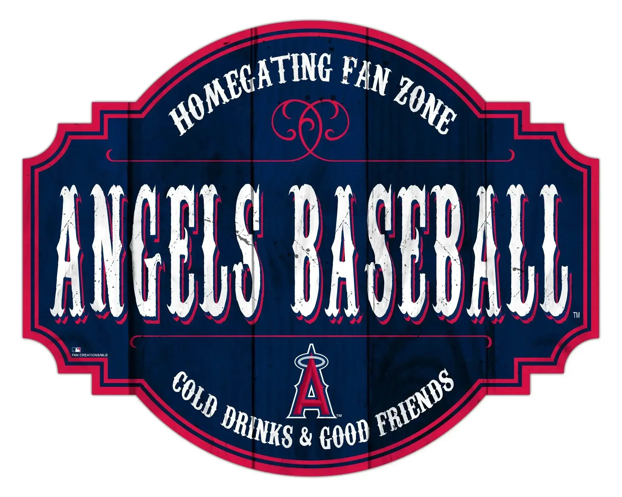 Los Angeles Angels Wood Tavern Sign 12 Inch Homegating