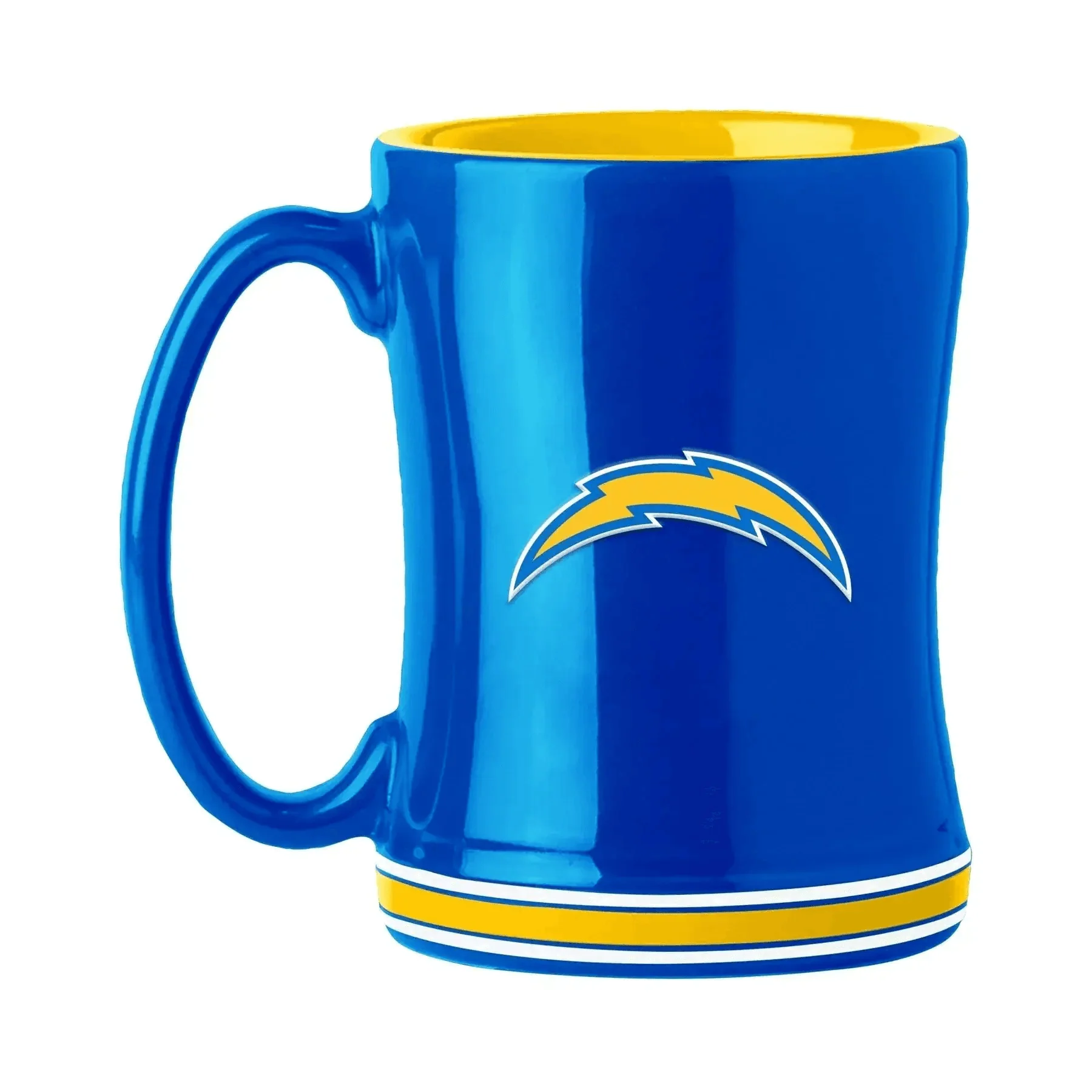Los Angeles Chargers Sculpted Relief 14Oz Coffee Mug Color