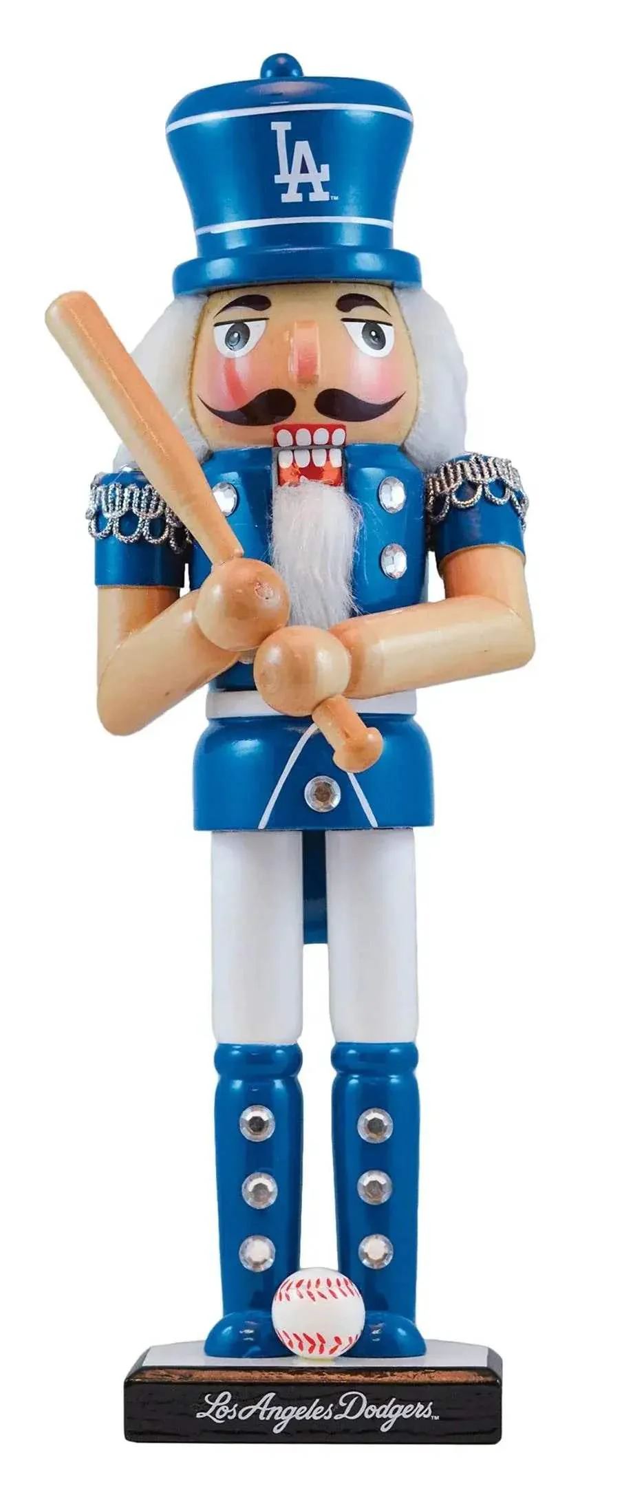 Los Angeles Dodgers Nutcracker Handcrafted Wood Ornament