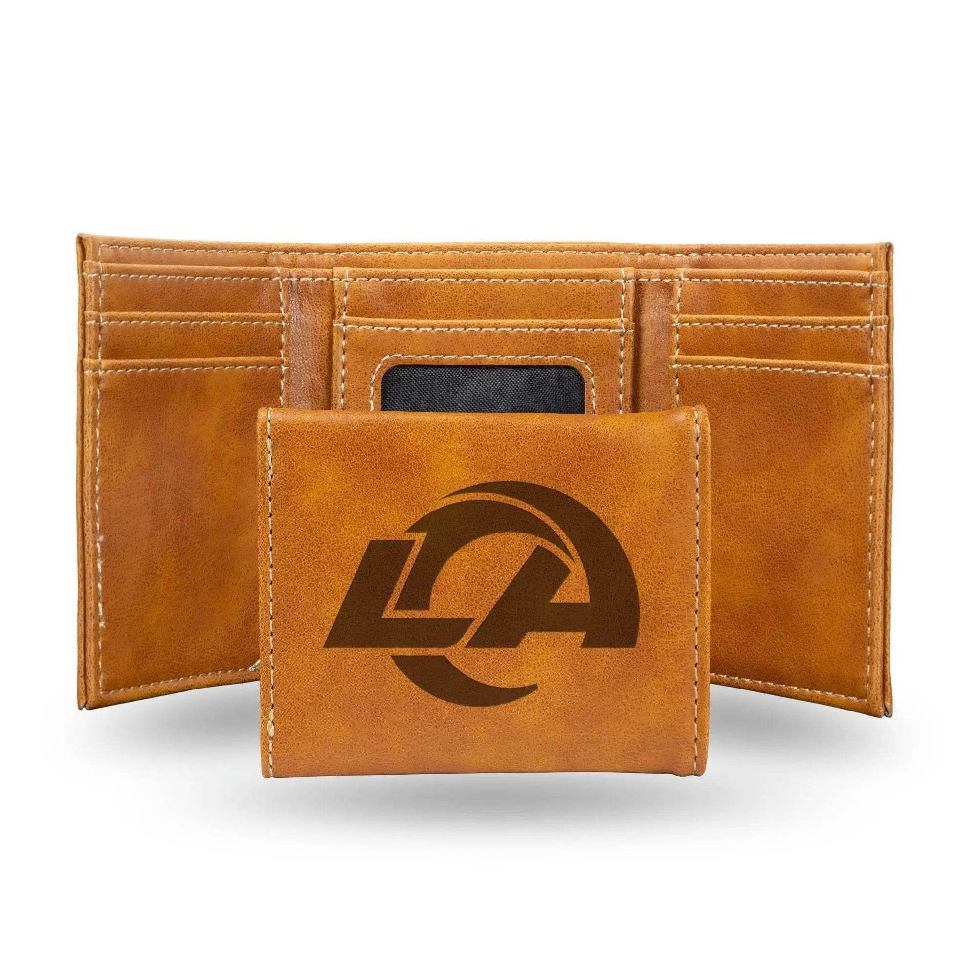 Los Angeles Rams Trifold Wallet Laser Engraved Leather