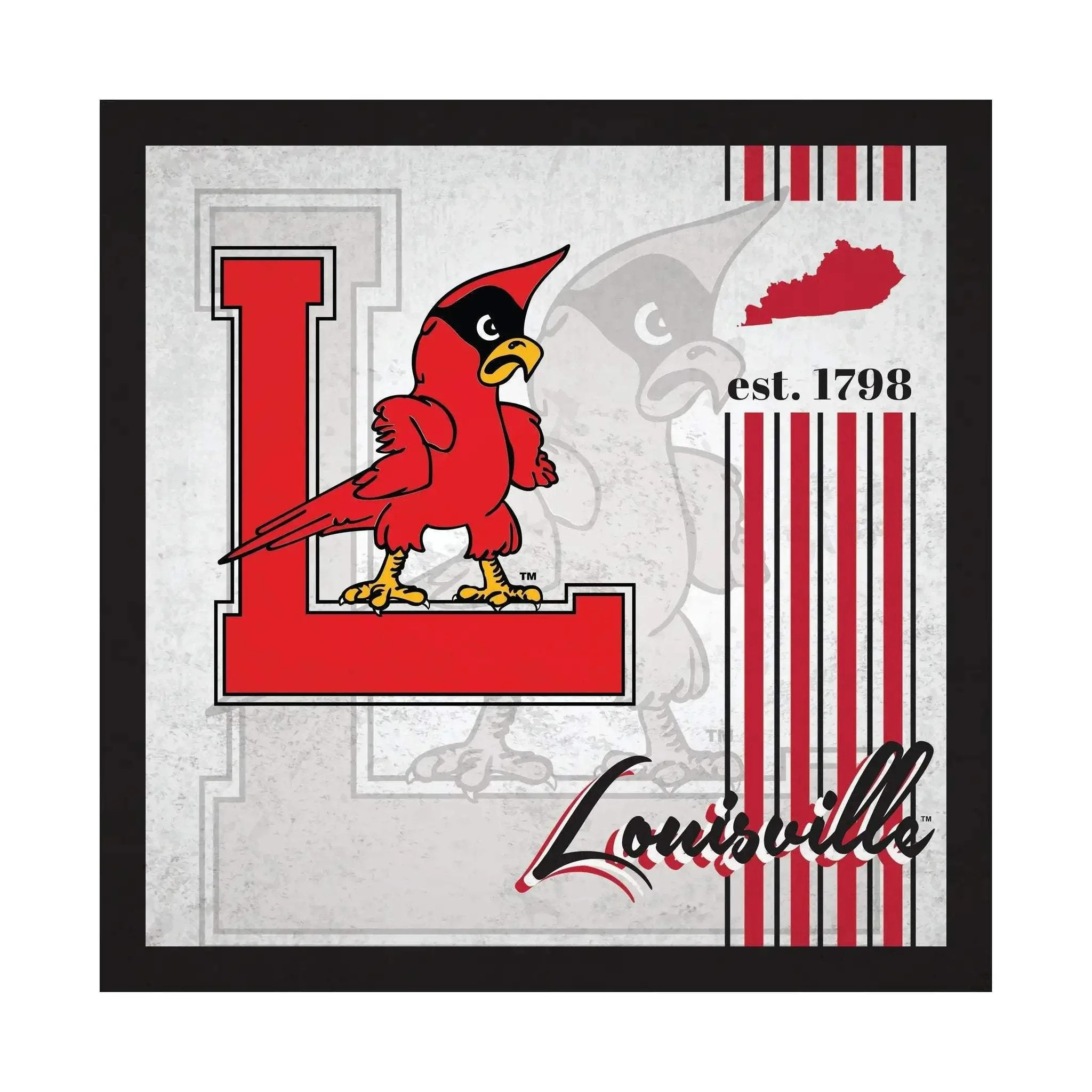 Louisville Cardinals Wood Sign 10x10 Album Design Edition