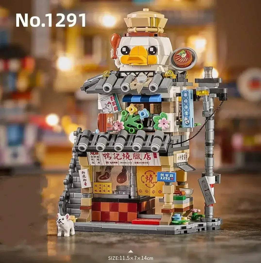 Realistic Street View Building Blocks Izakaya Takoyaki Shop Miniatures - Image 11