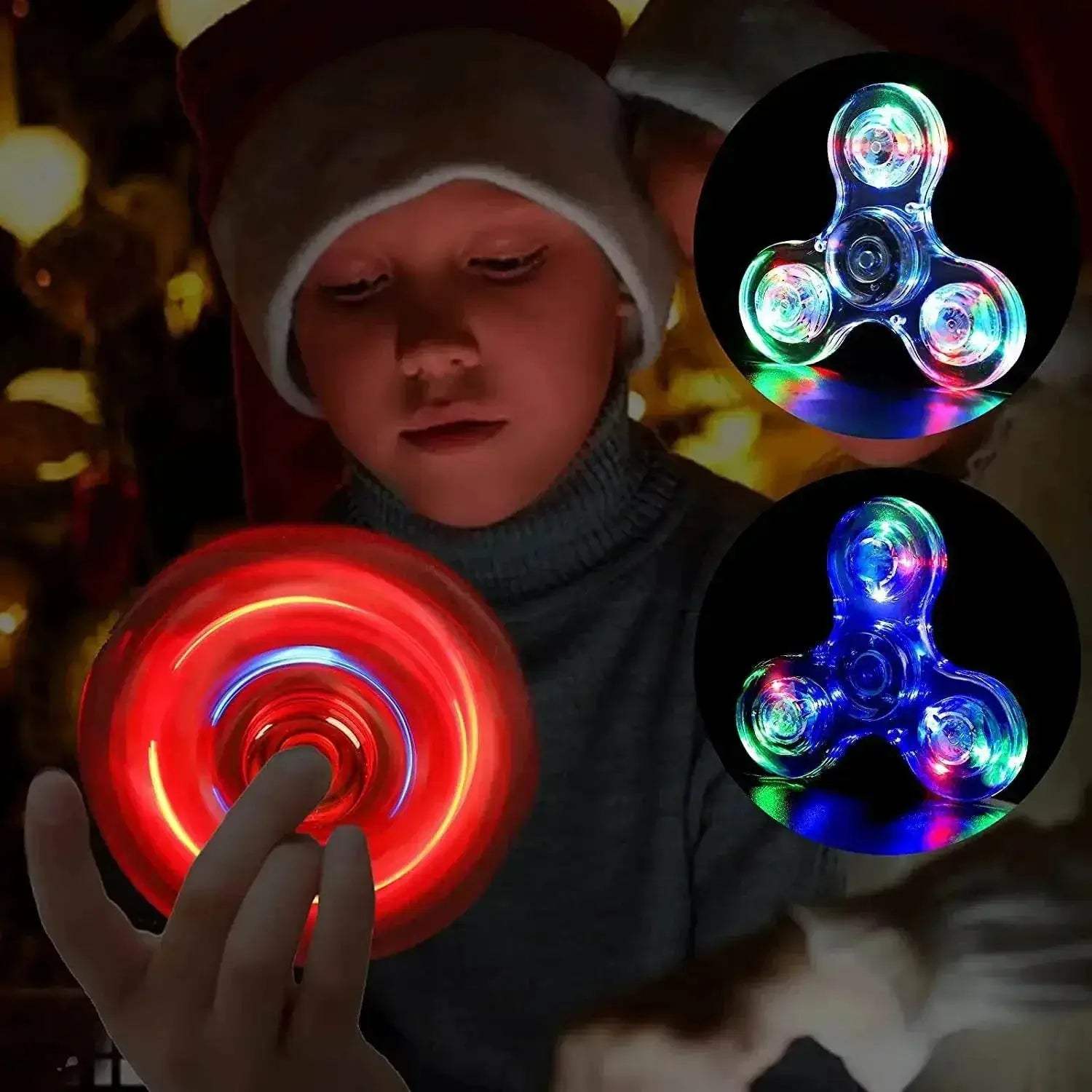 Luminous LED Fidget Spinner Glow In Dark Stress Relief Toy - Image 2
