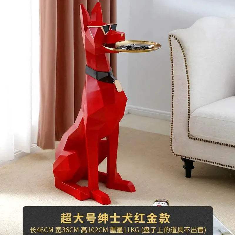 Luxurious Doberman Figurine Side Table Oversized Living Room - Image 7