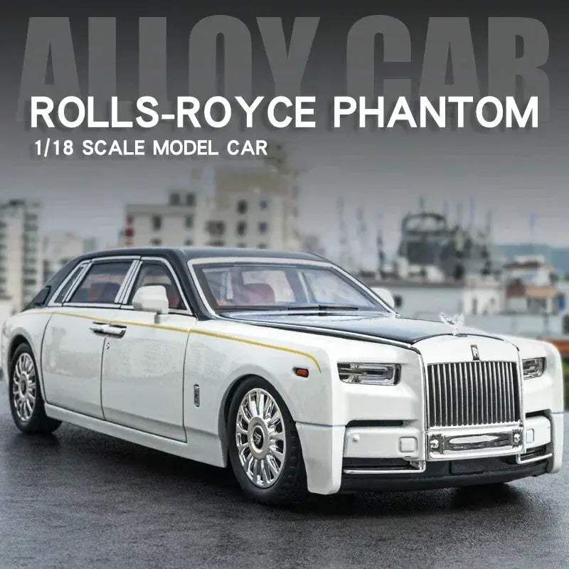 Luxy Diecast Model Car Rolls Royce Phantom With Sound And Light For Kids - Image 4