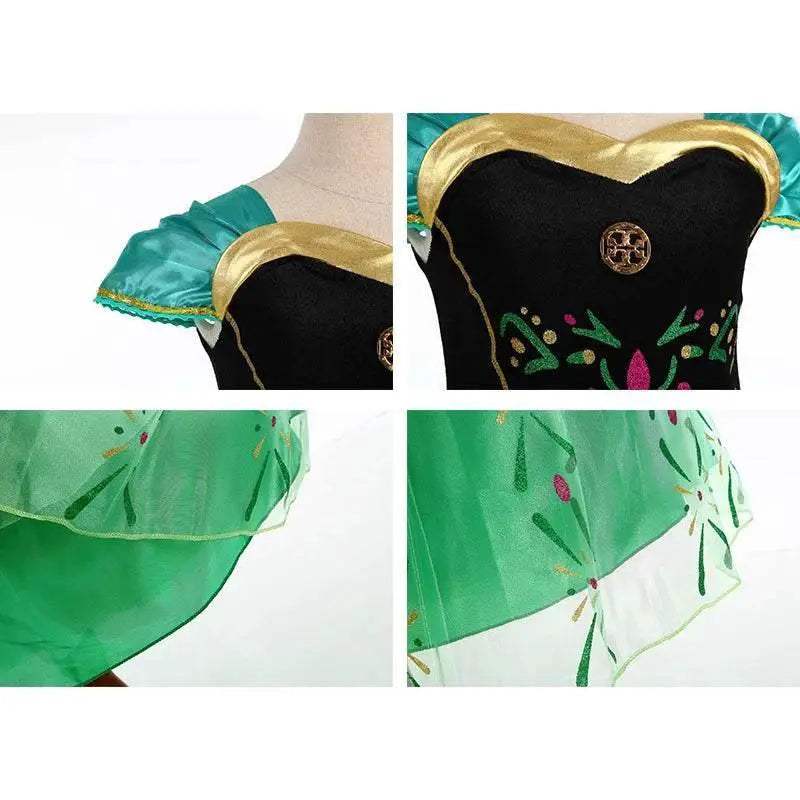 Magical Disney Frozen Princess Dress Lace Trim For Girls - Image 5