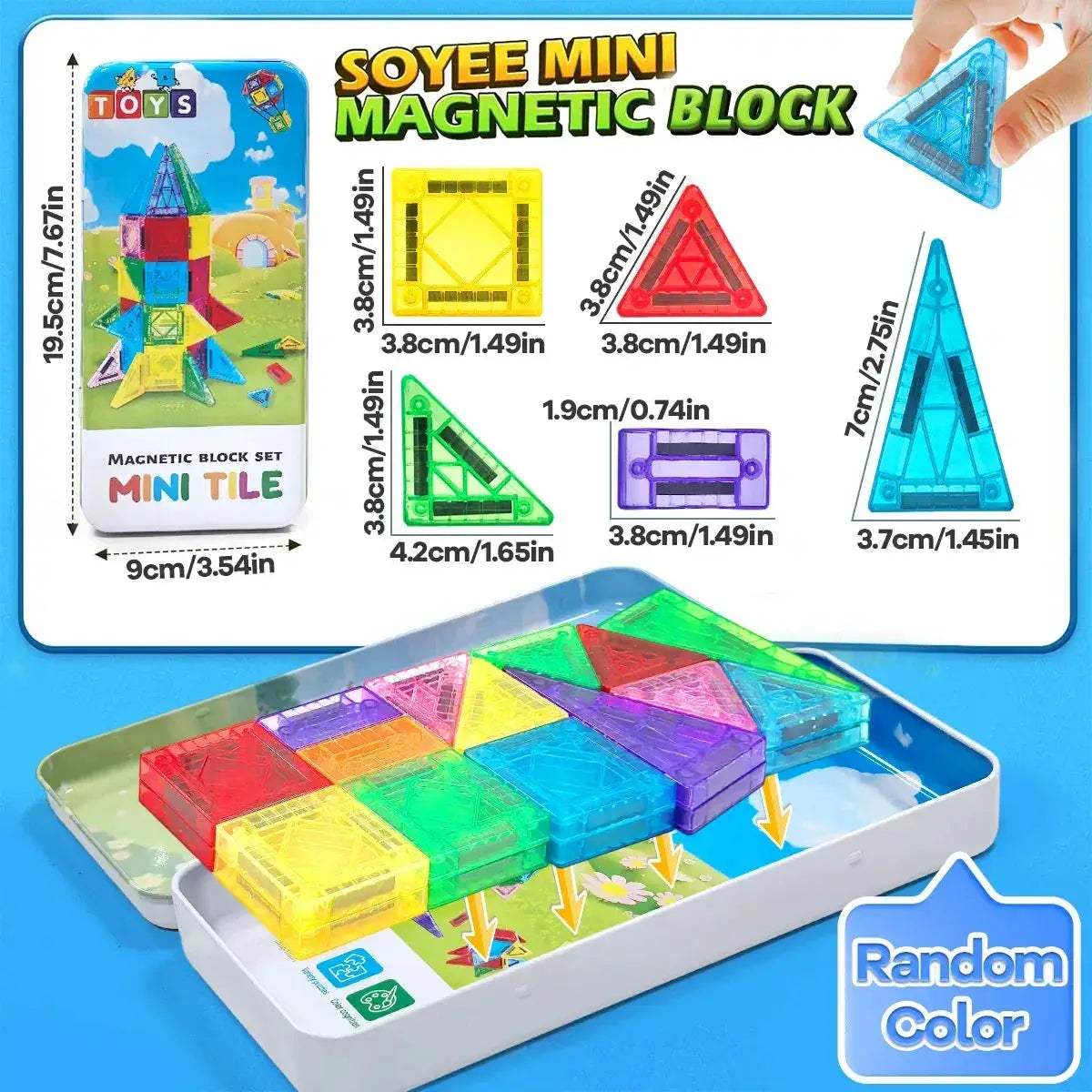 Magnetic Building Blocks Set for Kids Montessori Sensory Toy - Image 3