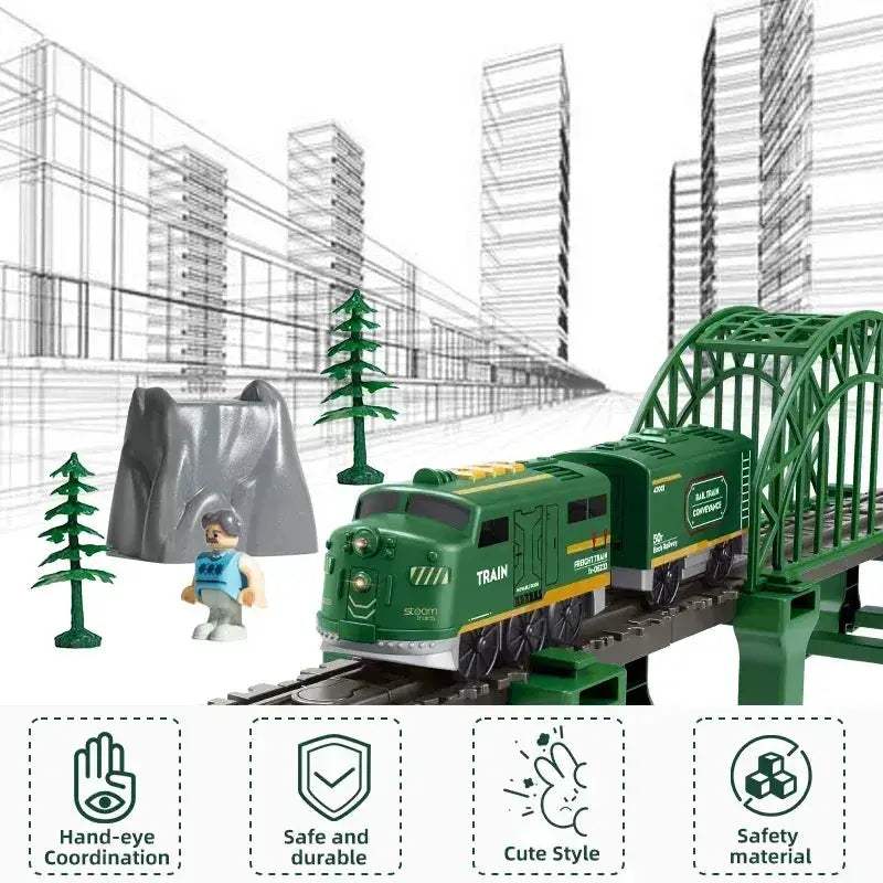 Magnetic Electric Train Set With 88 Pieces And Tracks - Image 2