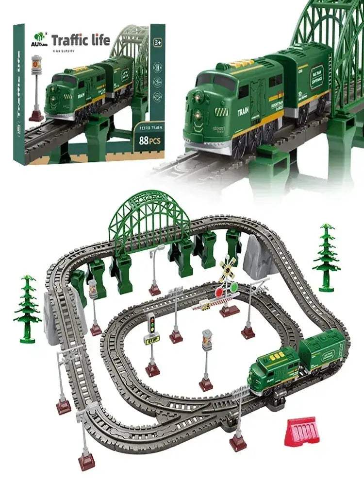 Magnetic Electric Train Set With 88 Pieces And Tracks - Image 7