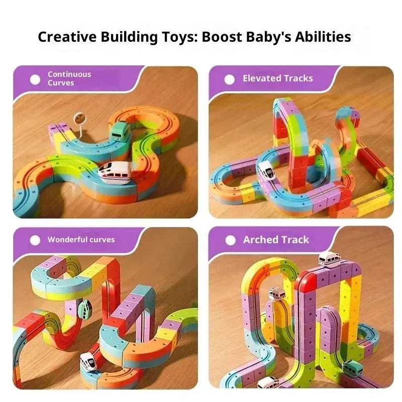 Magnetic Track Set With 100 Pieces AntiGravity Vehicles STEM Toy - Image 4