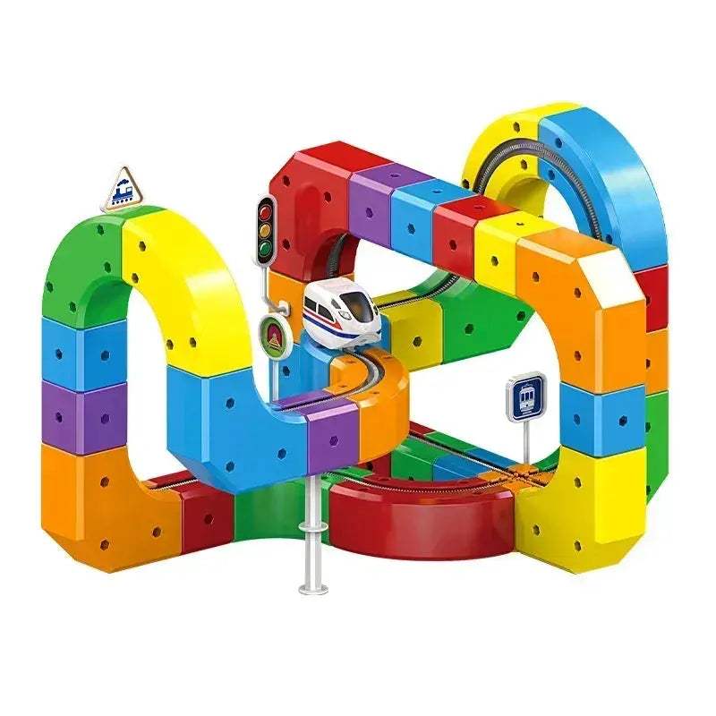Magnetic Track Set With 100 Pieces AntiGravity Vehicles STEM Toy - Image 5