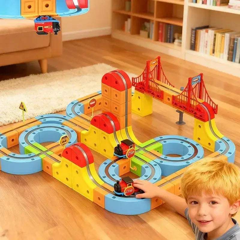 Magnetic Train Set For Kids Educational STEM Building Toy