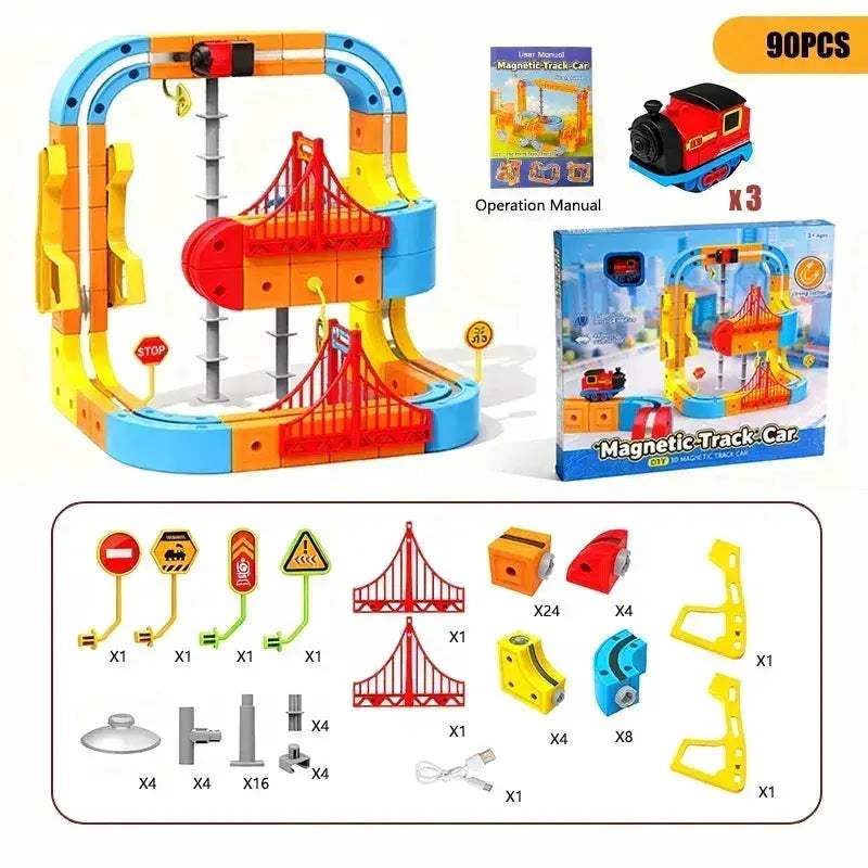 Magnetic Train Set For Kids Educational STEM Building Toy - Image 6