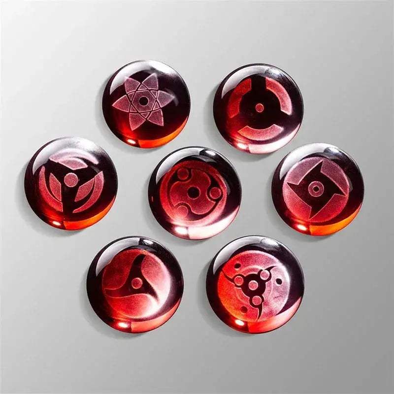 Mangekyo Sharingan Crystal Ball Set 7 PCS With LED Light Base, Naruto Shippuden Anime Figurines Night Lamps - Image 6