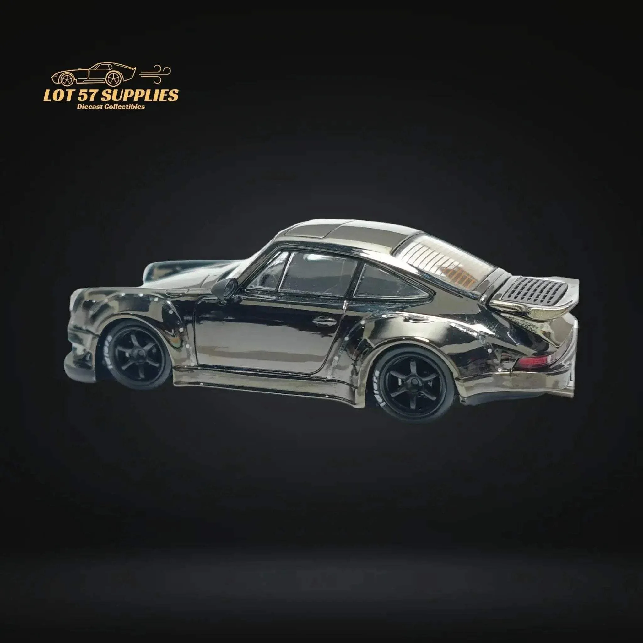 MC Porsche RWB 930 Chrome Gunmetal Gray 1:64 - Image 2