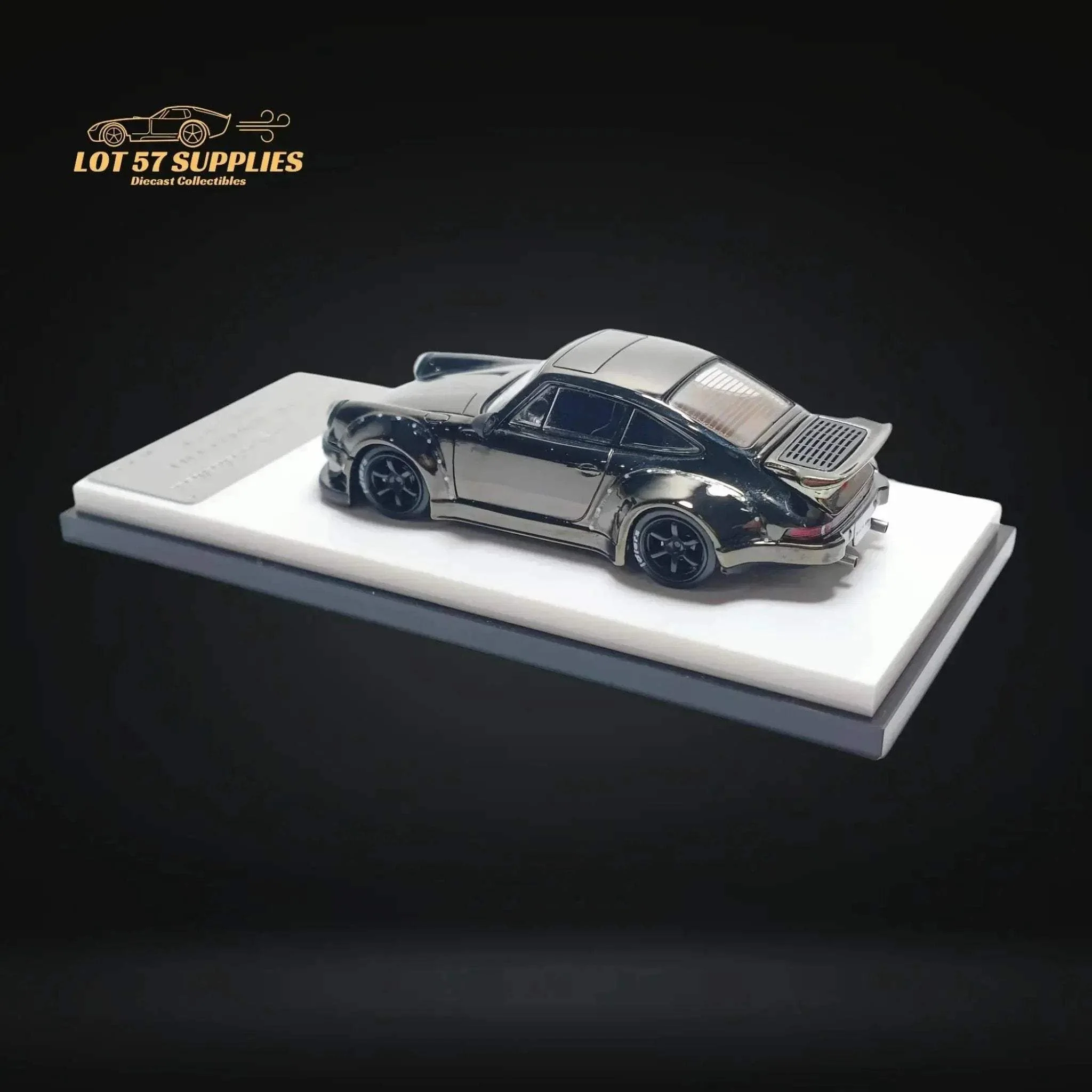 MC Porsche RWB 930 Chrome Gunmetal Gray 1:64 - Image 4