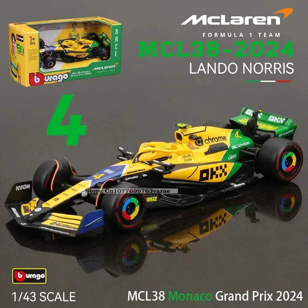 McLaren F1 Diecast Car Monaco Grand Prix Model Collectible - Image 6