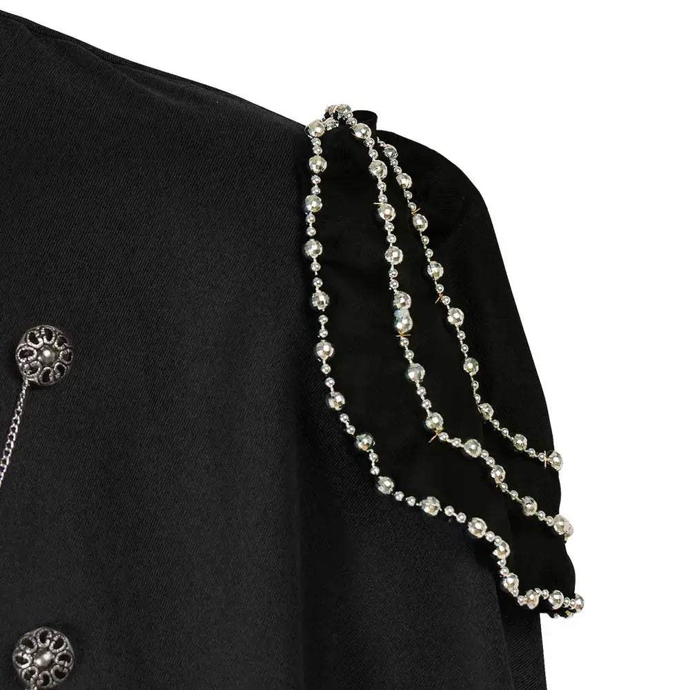 Medieval Gothic Cloak For Cosplay Cape With Chain Unisex - Image 3