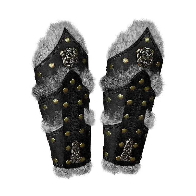 Medieval Leather Arm Guards For Cosplay Unisex Bracers - Image 7