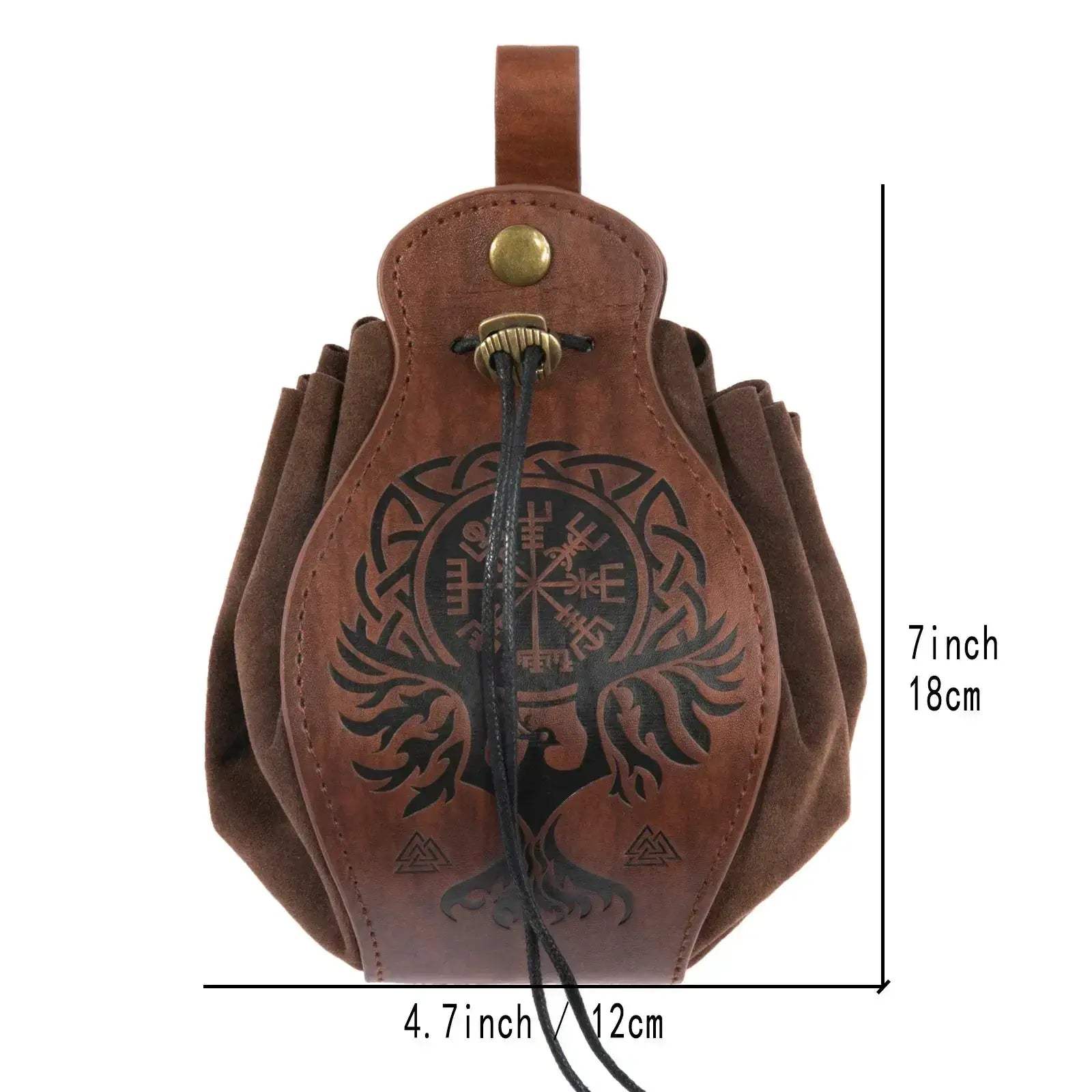 Medieval Money Pouch Belt Bag for Viking Costume Drawstring - Image 5