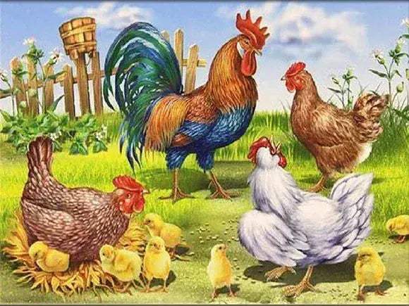 Meian Chicken DIY Cross Stitch Kit 11CT Printed Canvas Embroidery - Image 10