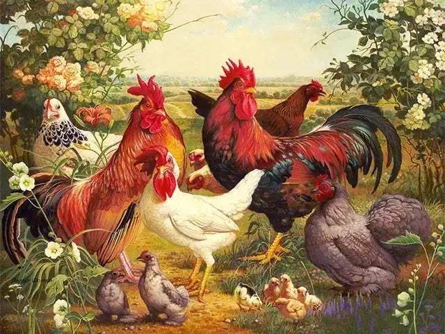 Meian Chicken DIY Cross Stitch Kit 11CT Printed Canvas Embroidery - Image 12