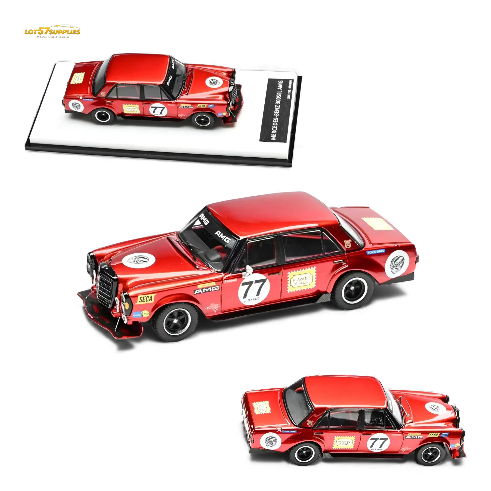 Mercedes Benz W205 C63 Diecast 1 64 Red Pig Tribute