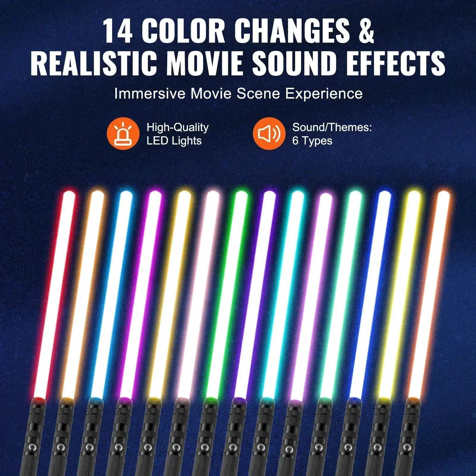Metal Lightsaber Dueling Saber With 14 RGB Colors FX Sound - Image 4