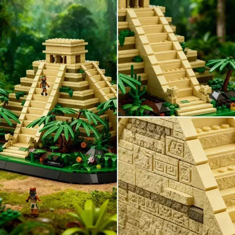 Mexico Mayan Pyramid 1346-Piece Building Blocks Puzzle Kit For Kids - Image 2