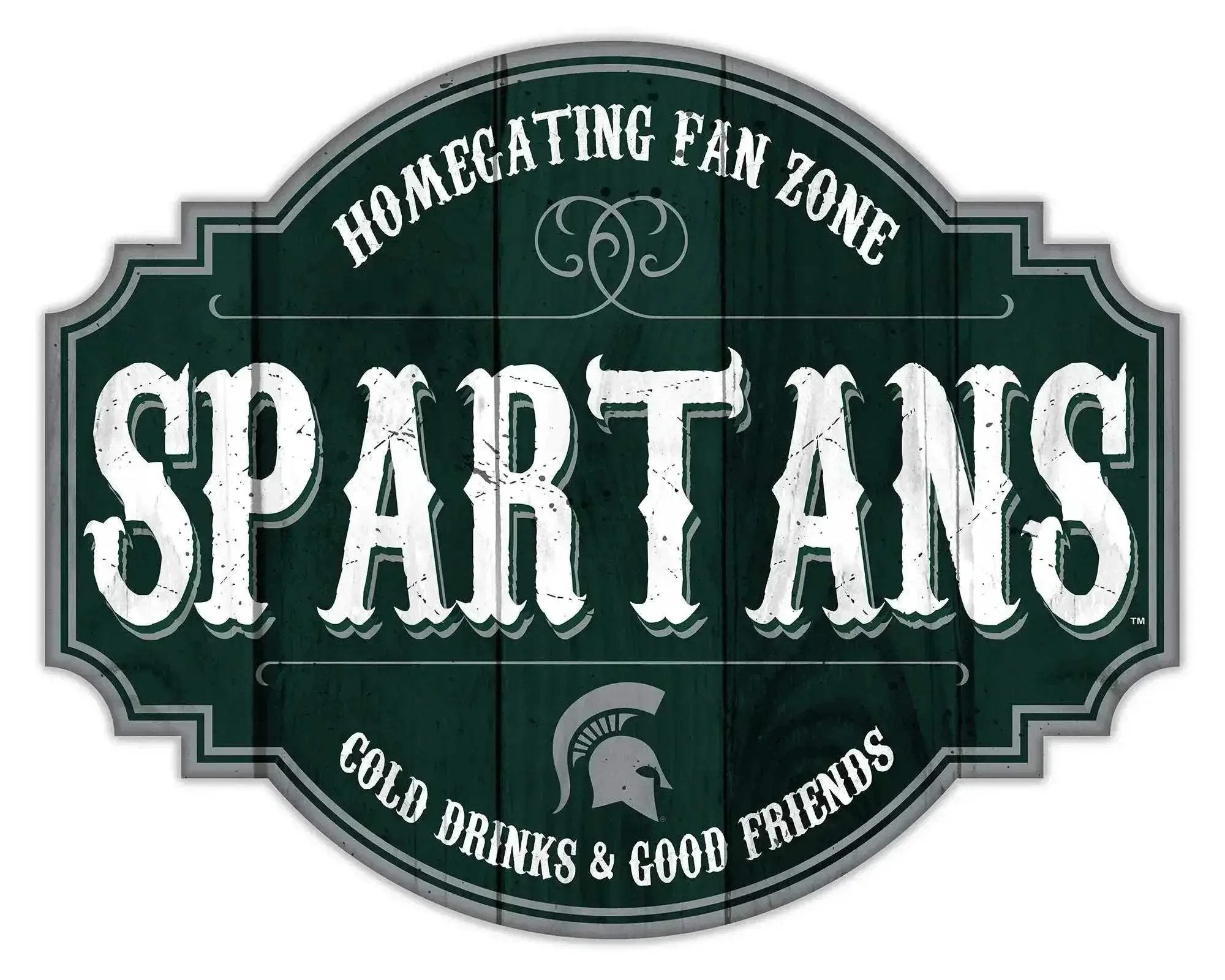 Michigan State Spartans Wood Sign 12 Inch Homegating Tavern