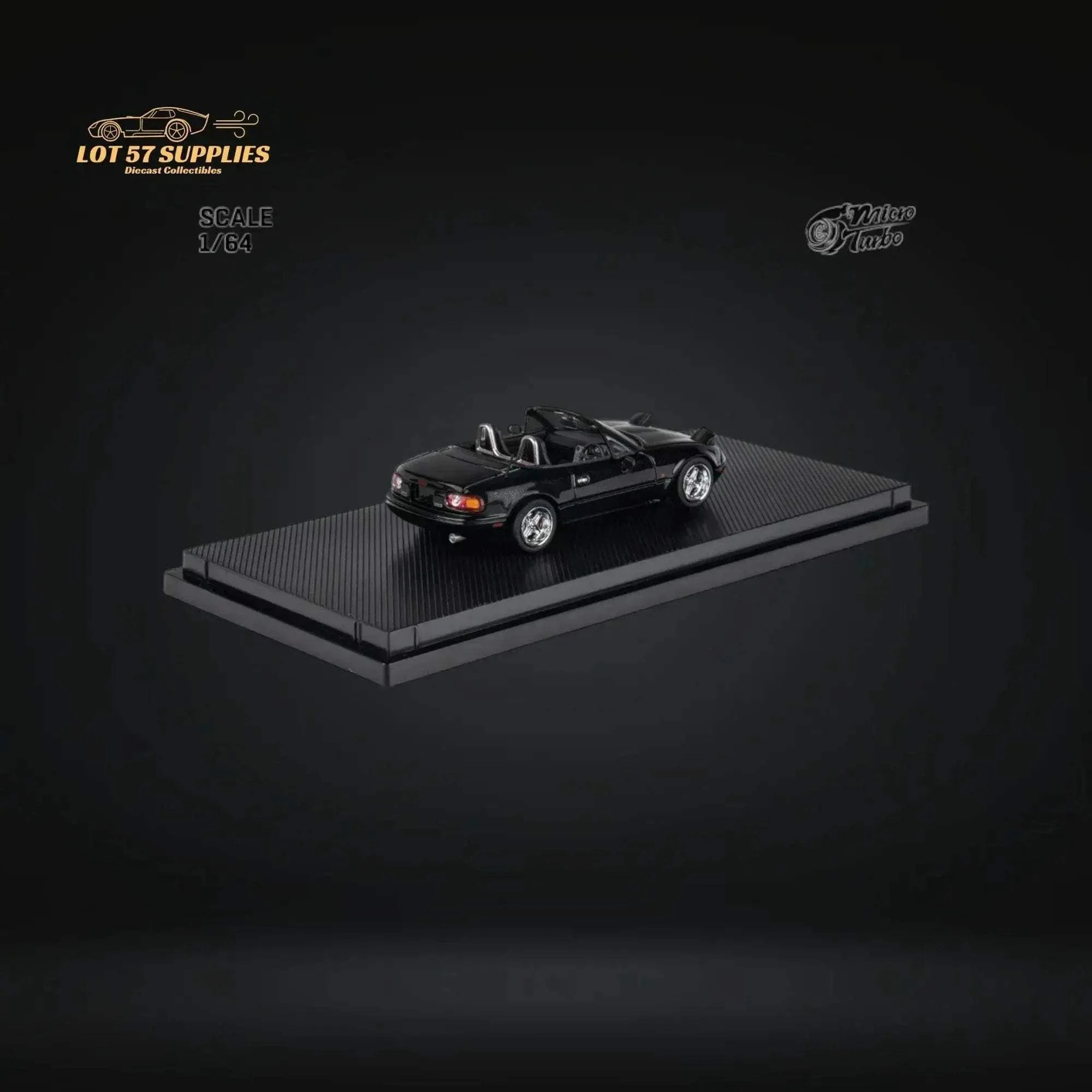 MicroTurbo Eunos Roadster MX-5 Customized Metallic Black 1:64 - Image 2