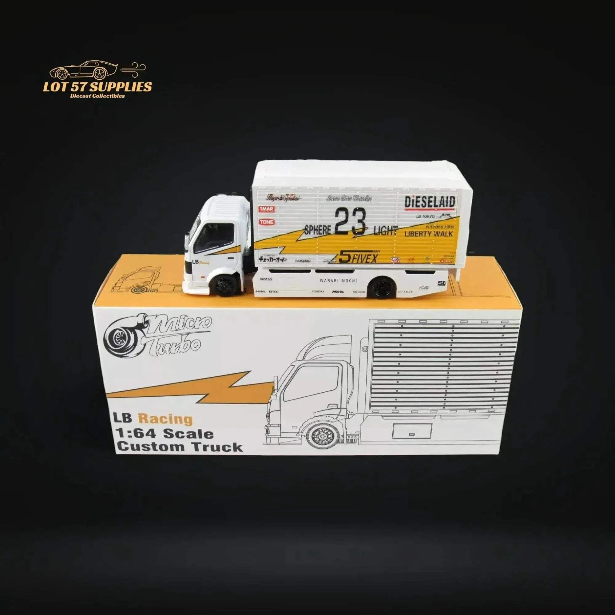 MicroTurbo Hino 300 LBWK Silhouette Lighting #23 1:64