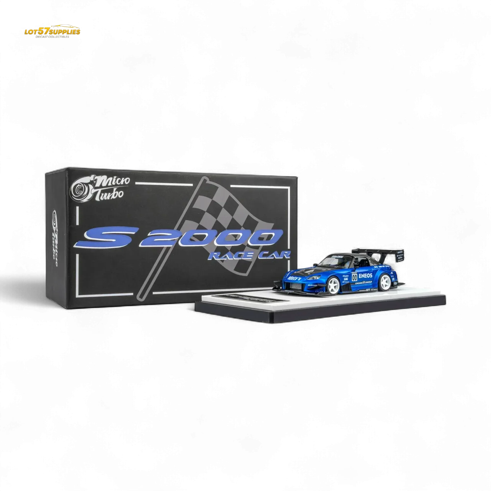 MicroTurbo Honda S2000 ENEOS #00 TOP FUEL - Candy Blue 1:64 - Image 2