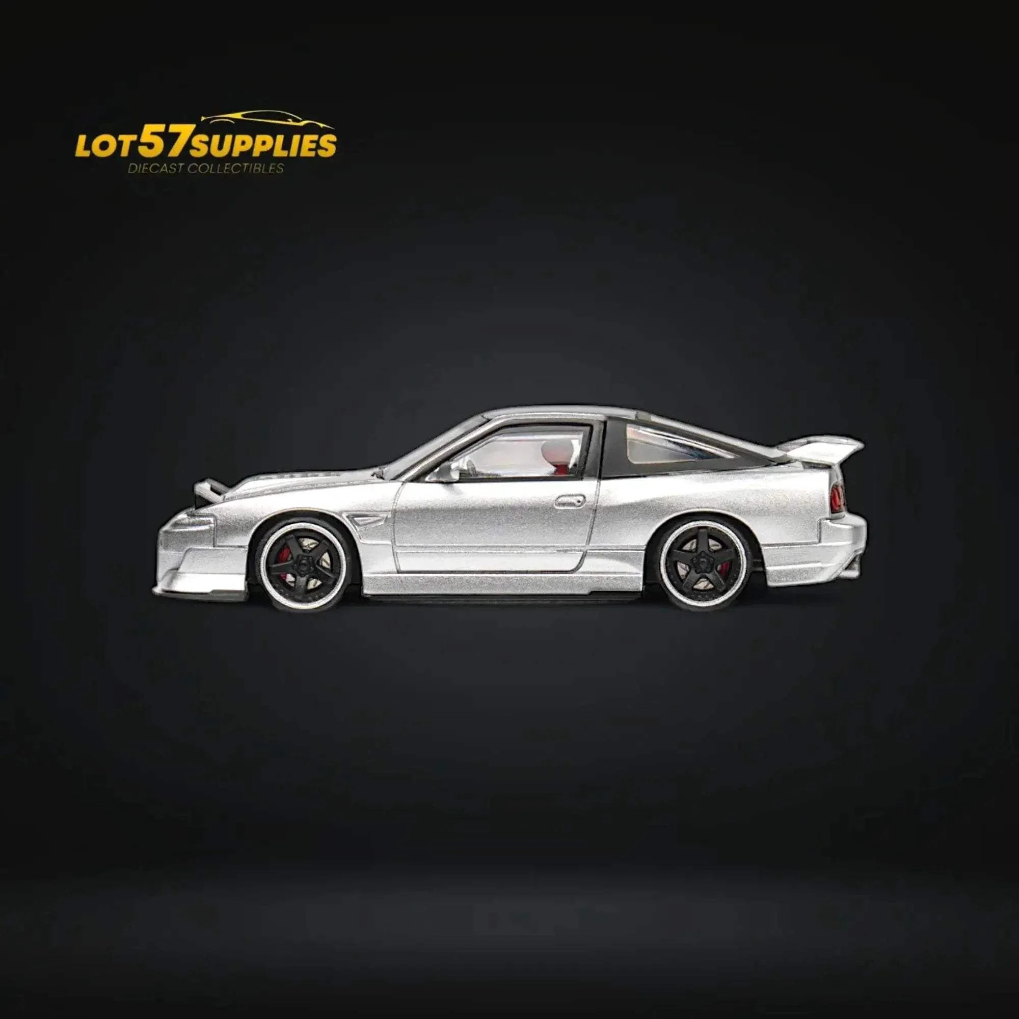 MicroTurbo Nissan 180SX Miyabi Metallic Silver 1:64 - Image 5