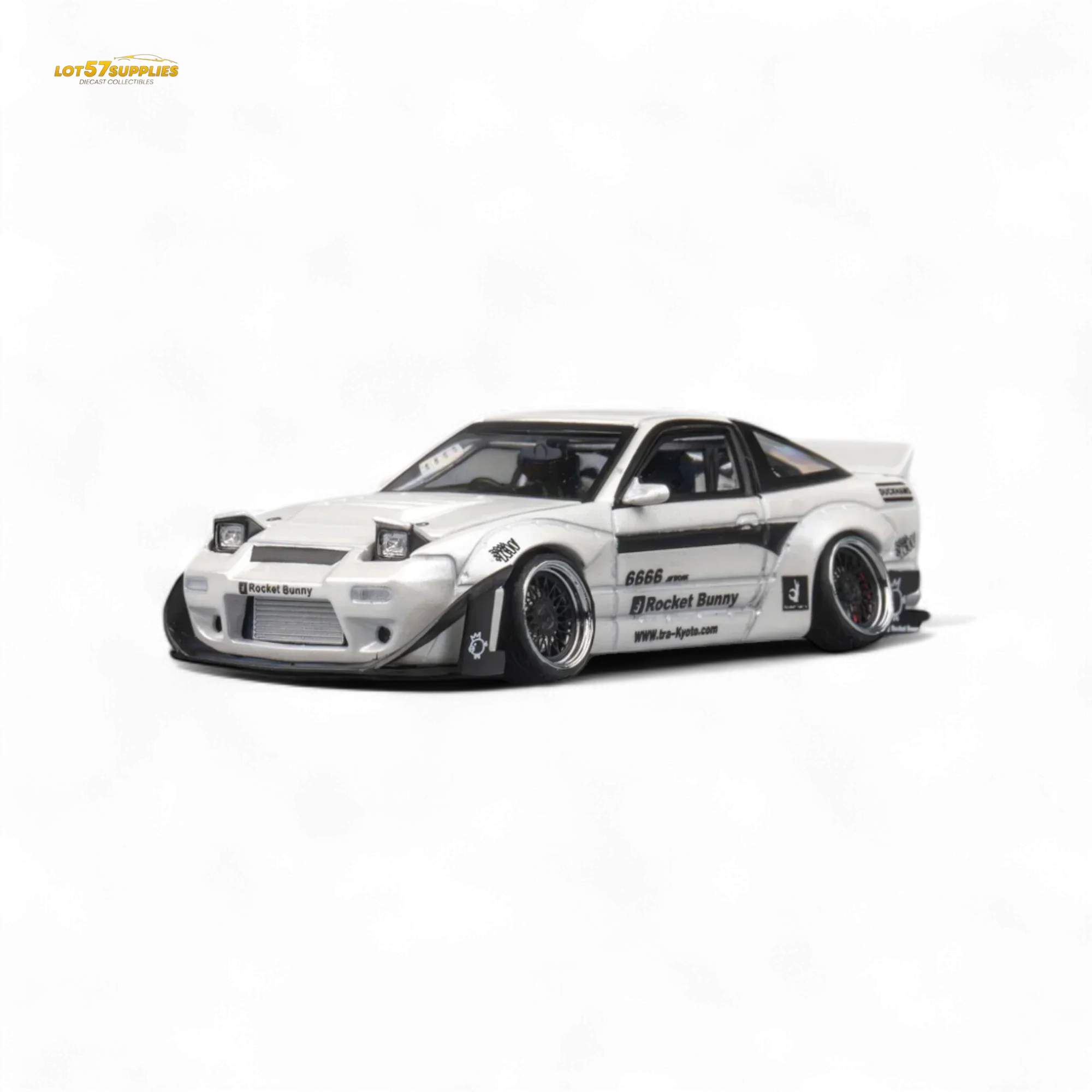 MicroTurbo Nissan 180SX Pandem Rocket Bunny White 1:64 - Image 7