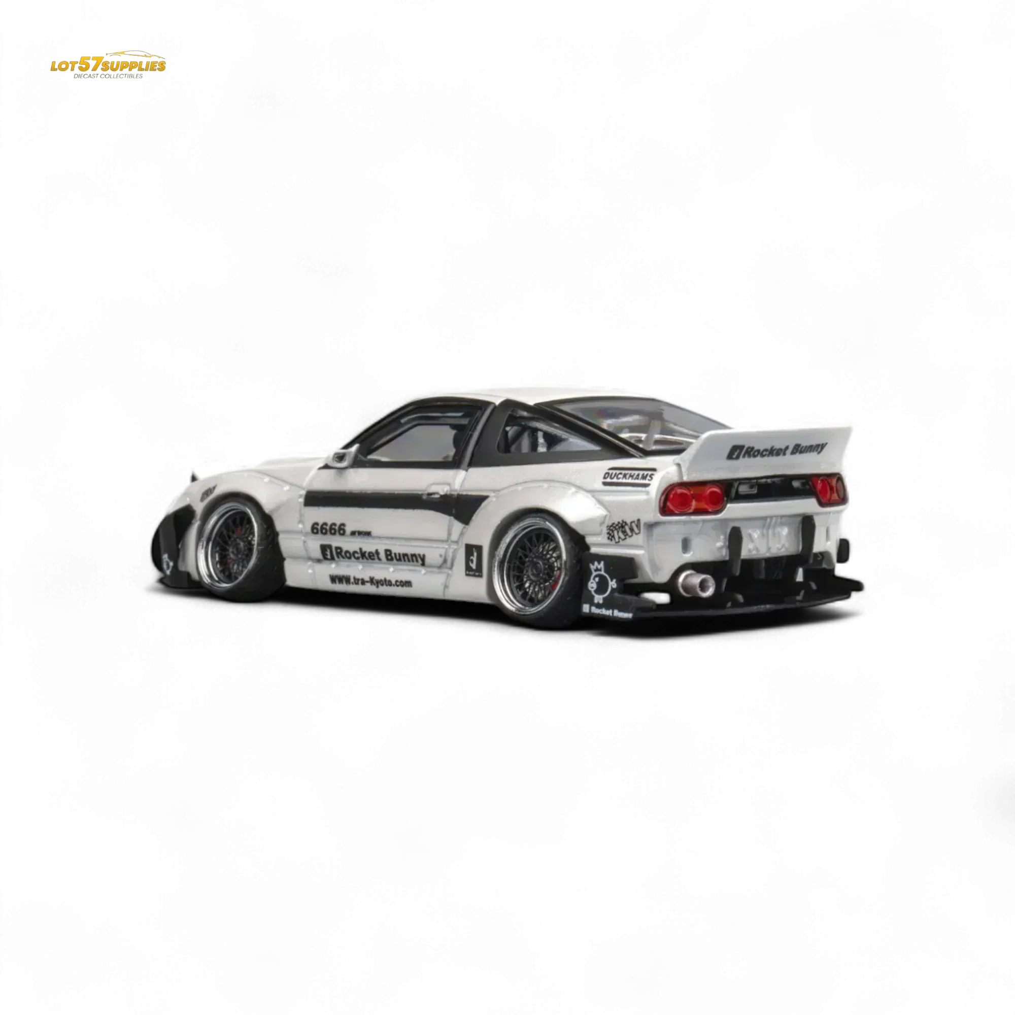 MicroTurbo Nissan 180SX Pandem Rocket Bunny White 1:64 - Image 9