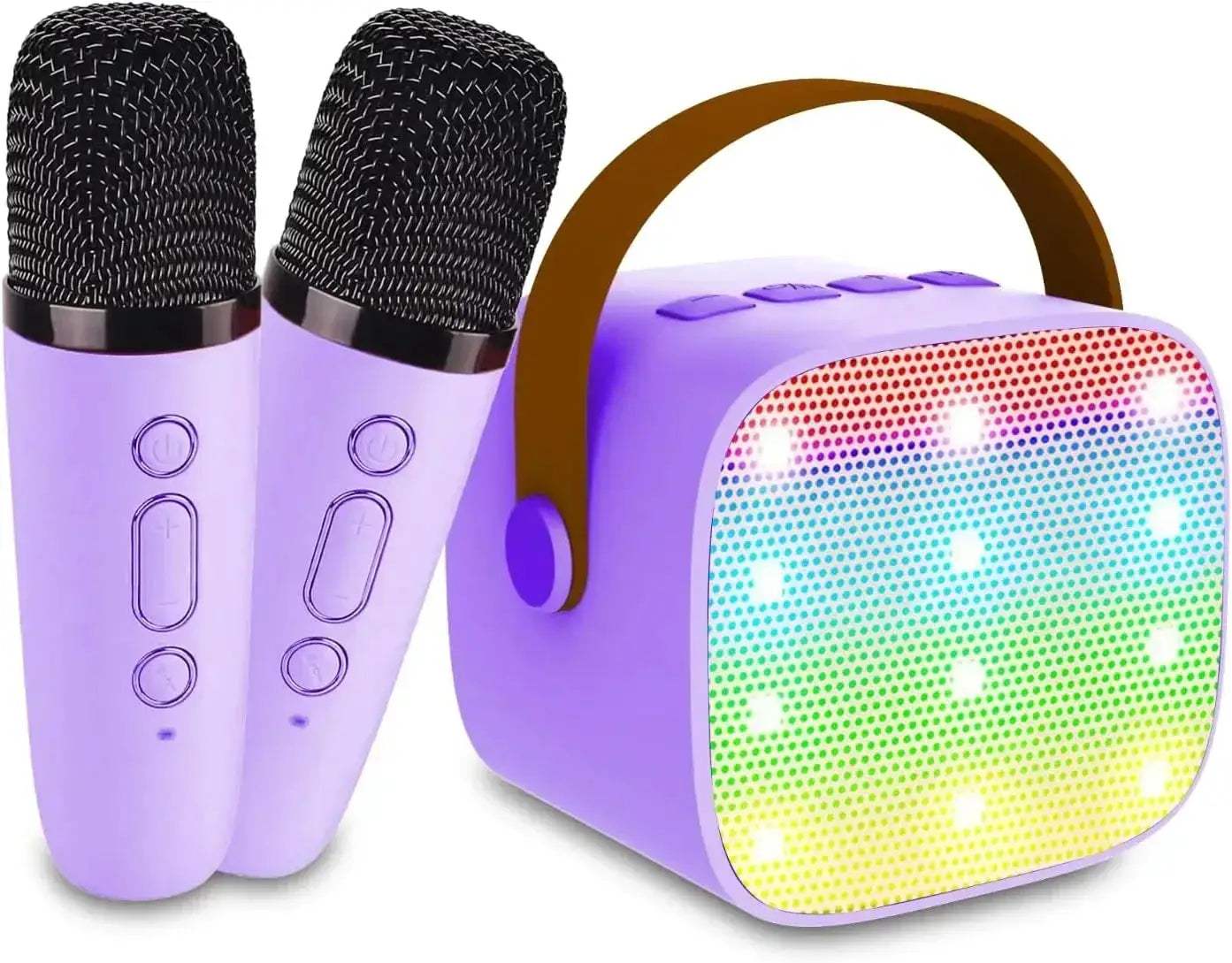 Mini Karaoke Machine With Bluetooth Speaker And 2 Wireless Mics - Image 7